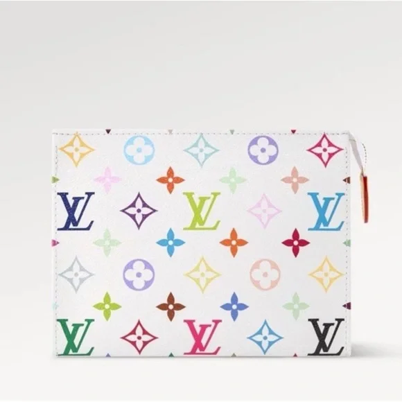 Louis Vuitton Murakami Toiletry Pouch 19 White/ Multicolor Cosmetic Bag NIB! - Picture 1 of 5